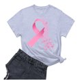 thumbnail image 2 of DPTALR George Women's Breast Cancer Awareness T-Shirts,Pink Ribbon,Hope Graphic Tees with multiple styles available,#Gray,Size L, 2 of 3
