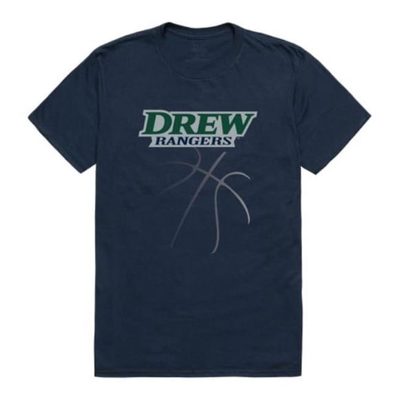 W Republic  Drew University Rangers College Basketball T-Shirt, Navy - Small