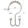 thumbnail image 2 of Set Ganchos para Cortinas de baño Aros de Acero Inoxidable Vhermosa, 2 of 5