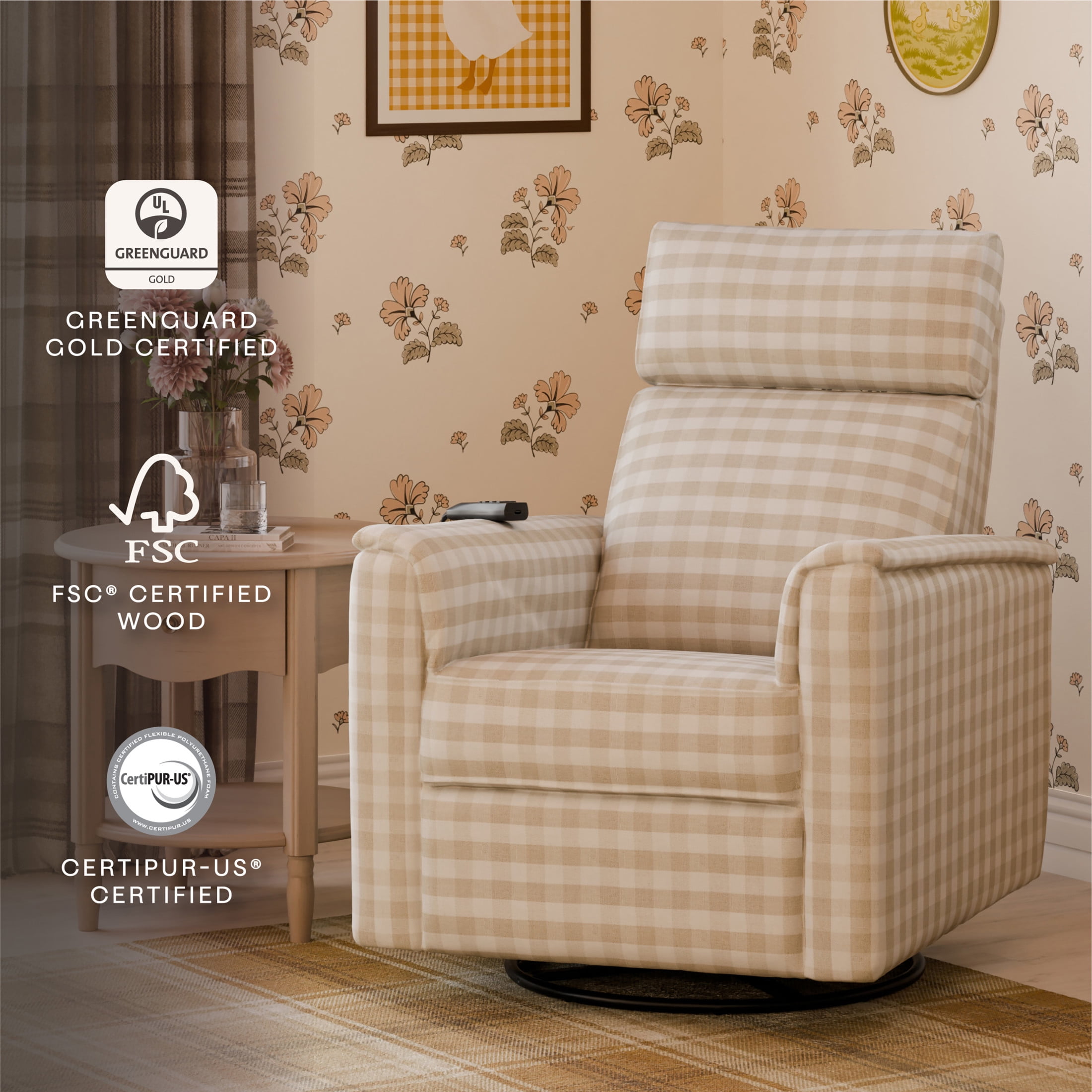 Namesake Willa Deluxe Power Recliner and Swivel Glider with Heat and Massage