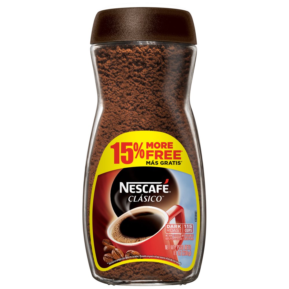 NESCAFE CLASICO Dark Roast Instant Coffee 8.1 oz. Jar
