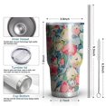 thumbnail image 6 of 30oz Pioneer Flower Tumblers Stainless Steel Tumbler with Lid and Straw,Vacuum Insulated Double Wall Travel Tumbler Cups Mug with Cleaning Brush for Coffee,Tea, 6 of 7