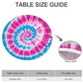 thumbnail image 6 of Pink Blue Tie Dye Spiral Round Fitted Tablecloth with Elastic Edge,Dining Table Cover Waterproof,Outdoor Round Tablecloth for Camping,Dining,Indoor and Outdoor, 6 of 7
