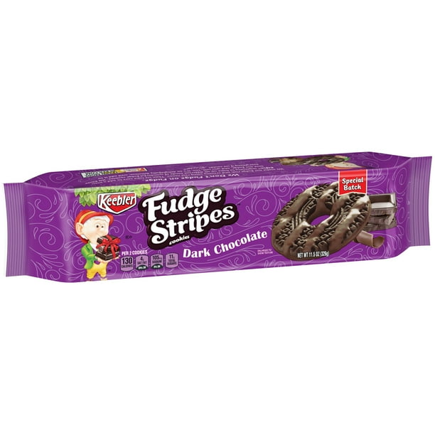Keebler Fudge Shoppe Cookies Fudge Stripes Dark Chocolate 11.5oz