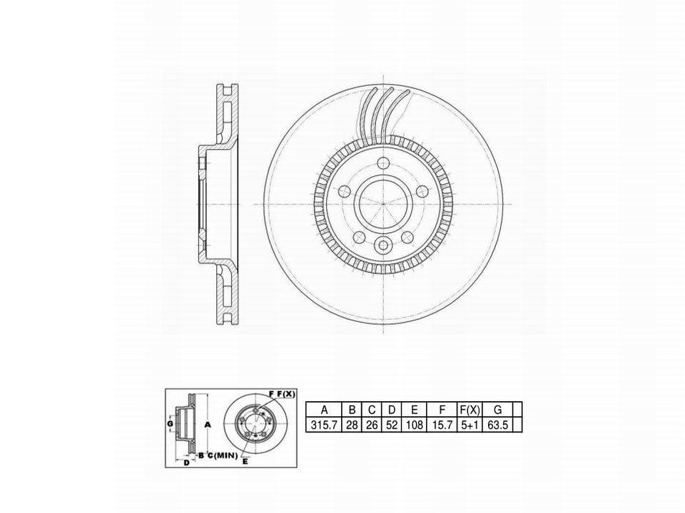 Winstop Brake Rotor, Front WS245469, Land Rover LR2 2015-2008