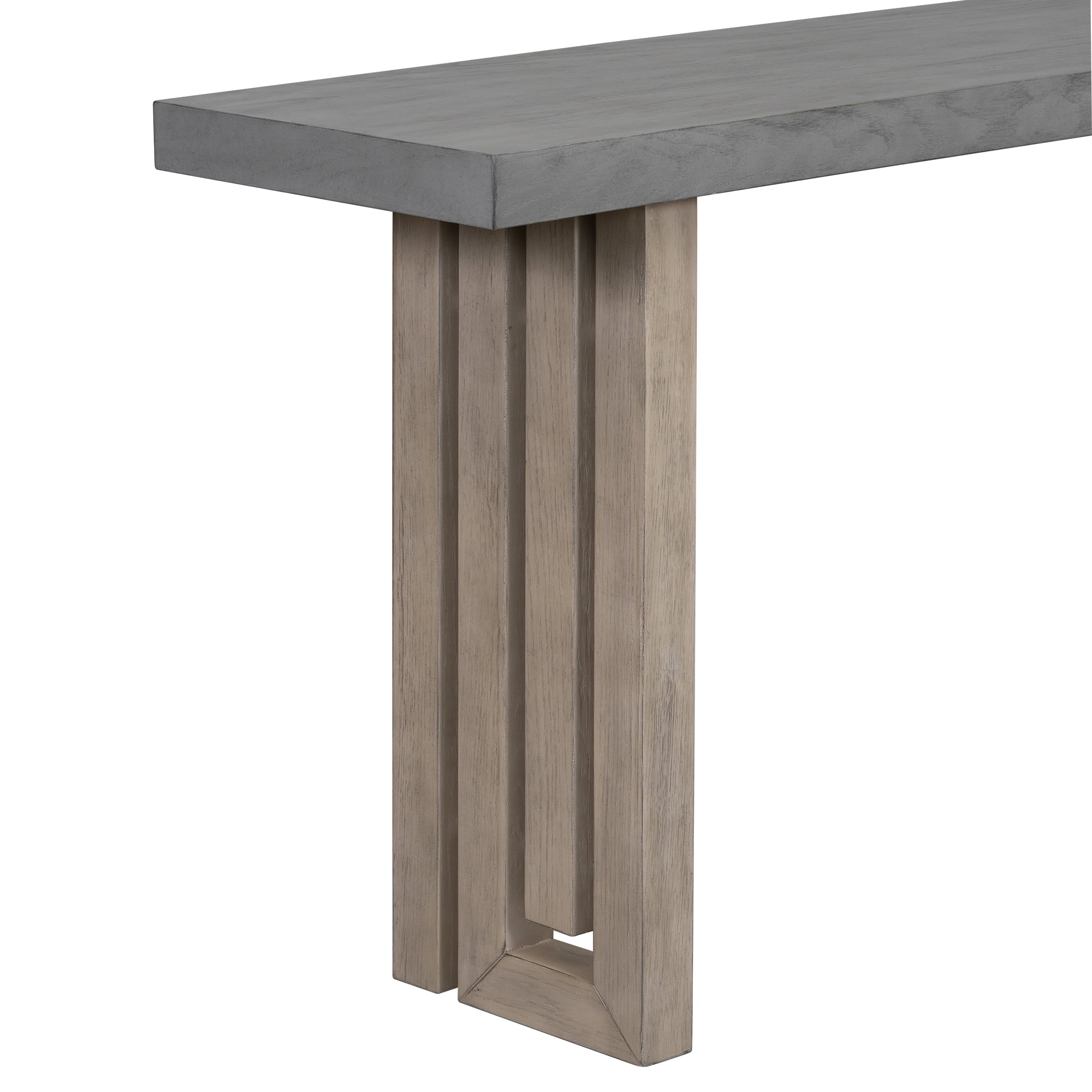 Jopath 59"W Modern Narrow Console Table Wooden Sofa Side Table Entryway Table with Storage Shelf for Living Room,Entryway,Gray