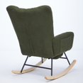 thumbnail image 5 of Yesfashion Rocker Accent Armchair With Solid Wood Legs, Modern Nursery Rocking Chair, Upholstered Glider Chair With High Backrest For Nursery Bedroom Living Room, 5 of 8