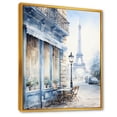 thumbnail image 2 of Designart "Urban Parisian Street in Grey Tones I" Cityscapes Framed Wall Art - Industrial Grey Paris Entryway Framed Wall Art Print, 2 of 6