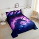 thumbnail image 3 of Juego de cama Outer Space Unicorn Comforter Unicorn Glitter Quilted Duvet Set, 3 of 7