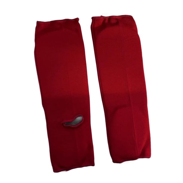 Protector de espinillas, protector de piernas y pies, protector de pantorrilla grueso, protector de piernas para kickboxing, Muay Color rojo L