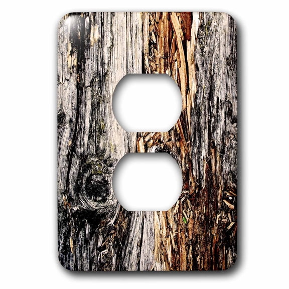 3dRose, Old Wood, 2 plug outlet cover