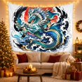 thumbnail image 3 of Mythical Hippocampus Creature with Head Horse Body, Serene Japanese Inspired for Japanese Art Lovers, Wall Decor, Graduation Gift, Tapestry Wall Hanging for Dorm and Living Room, 3 of 7