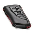 thumbnail image 3 of Vitodeco Genuine Leather Smart Key Fob Case Compatible with Lexus ES, Lexus UX, Lexus NX, Lexus GX, Lexus LX 600 (4-Button, Black/Red), 3 of 6