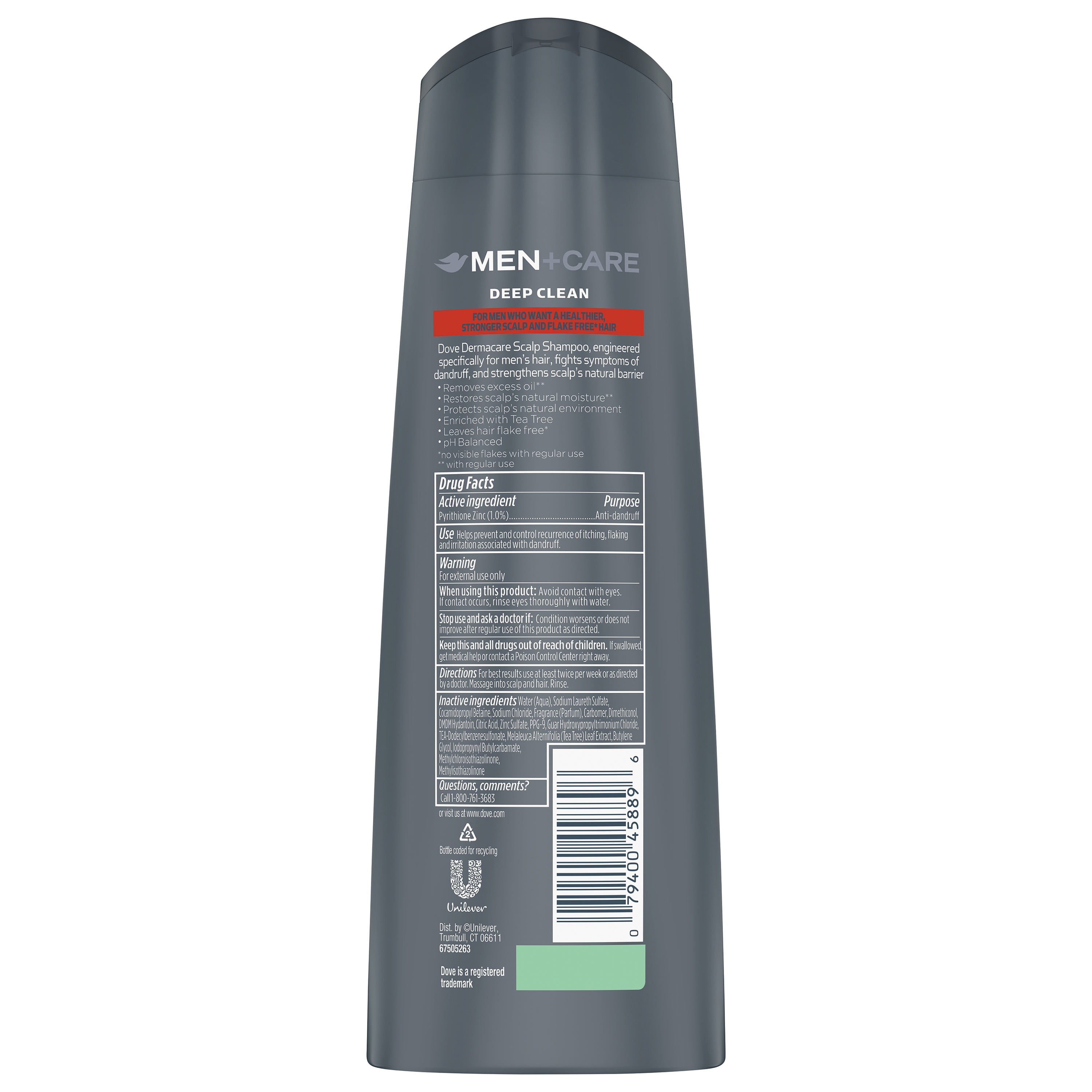 Dove Men+Care Dermacare Scalp Dandruff Relief Moisturizing 2 in 1 Shampoo Plus Conditioner, 12 fl oz