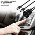thumbnail image 2 of Sinyiin Double USB 3.0 to Type C Double Port Extension Cable Waterproof Design for Vehicle, 2 of 8