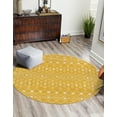 thumbnail image 2 of Rugs.com Moroccan Trellis Collection Rug – 3 Ft Round Yellow Medium Rug Perfect For Kitchens, Dining Rooms, 2 of 7