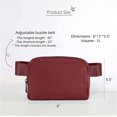 thumbnail image 5 of Unisex Mini Belt Bag with Adjustable Strap Small Waist Pouch for Workout Running Travelling Hiking, 5 of 11