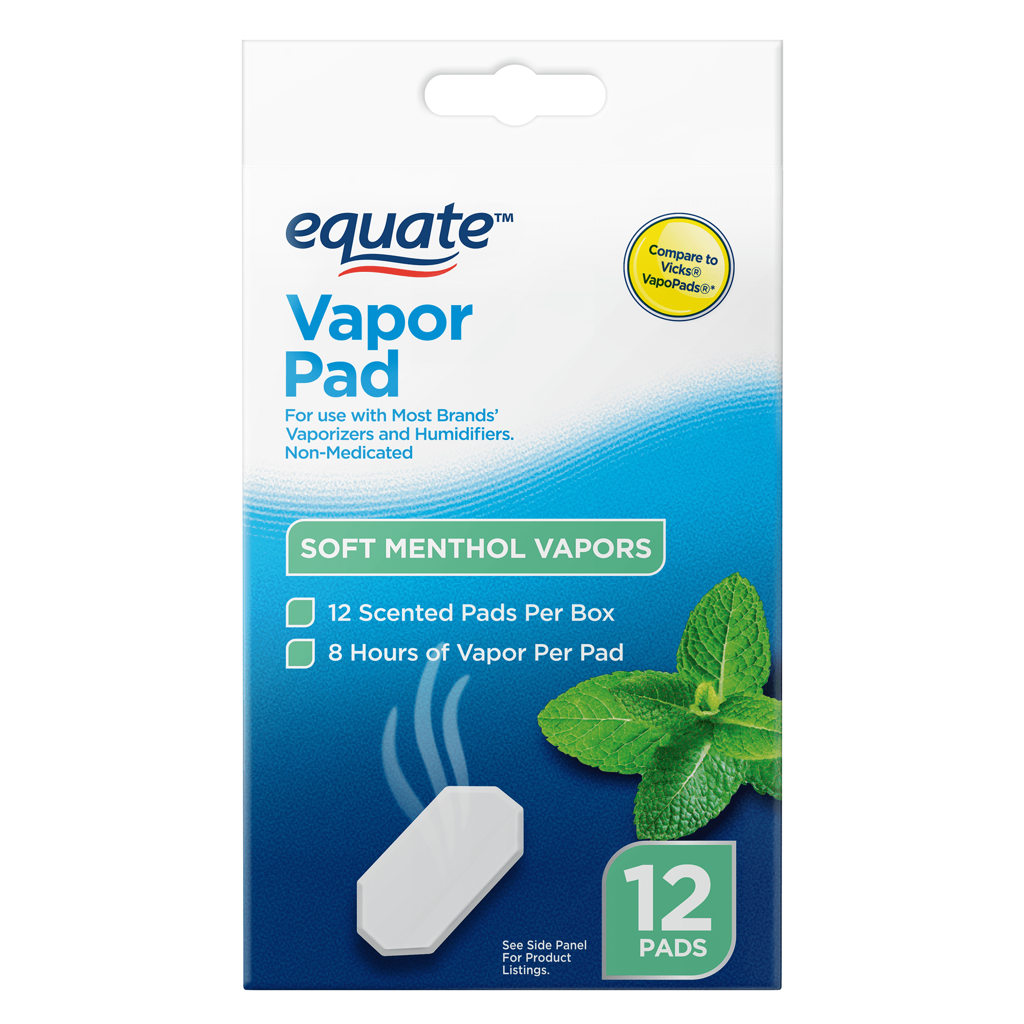 Equate Menthol Vapor Pads Refills for Vaporizer 12ct