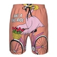 thumbnail image 3 of Balery Flamingo Riding a Bicycle Traje de Baño Estilo Hawaiano para Hombre, Shorts de Secado Rápido con Bolsillos-X-Large, 3 of 6