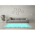 thumbnail image 3 of Ahgly Company Indoor Round Abstract Light Blue Modern Area Rugs, 8' Round, 3 of 4