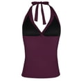 thumbnail image 3 of Hilor Womens Swimsuit Tops V Neck Halter Swim Tops Tummy Control Tankini Top, 3 of 6