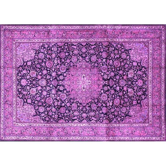 Ahgly Company Indoor Rectangle Persian Purple Traditional Area Rugs, 8' x 12'
