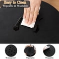 thumbnail image 3 of Vaukki Oval Vinyl Placemats Set of 6, Waterproof Faux Leather Table Mats, Heat Resistant Non Slip Wipeable for Dining Table, Black, 3 of 12