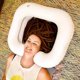 thumbnail image 1 of 1 palangana inflable para champú junto a la cama, tina de champú para rastas, 1 of 2