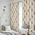thumbnail image 5 of Blackout Kids Curtains,Beige Highland Cow Flower Pattern Childrens Insulated Curtains Set Of 2,Bedroom Essentials,Toddler Room Decor 52"x84", 5 of 5