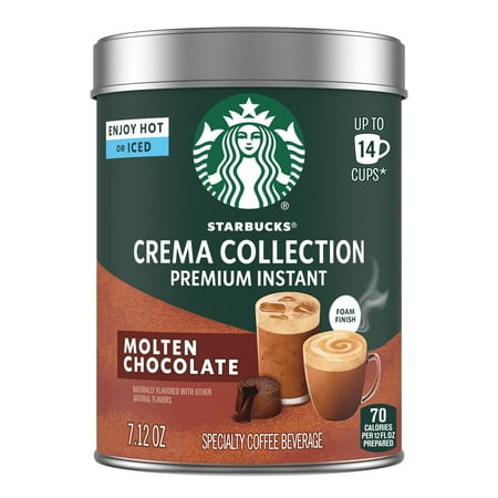 Starbucks Crema Collection Premium Instant Molten Chocolate Flavored Coffee, 7.12 oz