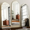 thumbnail image 4 of Gleamira 64"x 21" Arched Round Corners Full Length Mirror Aluminum Alloy Framed Floor Mirror, Gold, 4 of 6