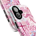 thumbnail image 2 of Pink Christian Bible Verse Phone Case with Ocean Theme, Inspirational Scripture and Jesus Design Phone Cover for iPhone 16 15 14 13 12 11 Pro Max Plus Mini, 2 of 6