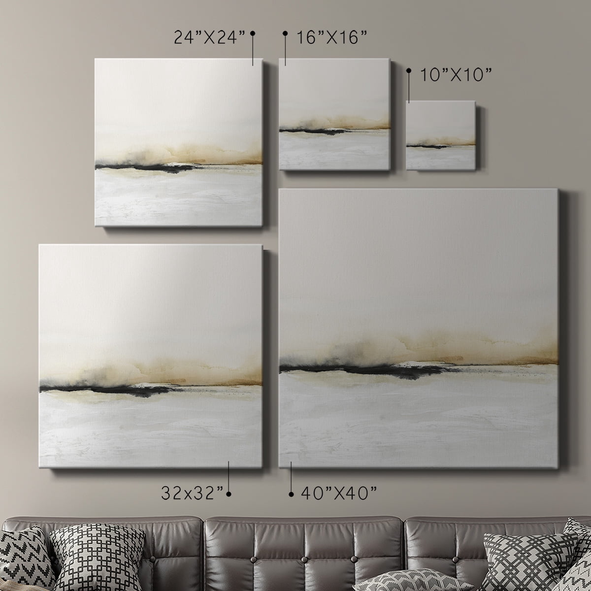 Wexford Home Floating Cinder I-Premium Gallery Wrapped Canvas, 32" x 32" - Ready to Hang