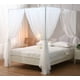 thumbnail image 1 of Cortina de cama WANFASO de gasa blanca para cama de matrimonio, 1 of 6