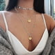 thumbnail image 2 of Bohemian Stainless Steel Diy Beads Chain Initial Letter Alphabet Pendant Necklace For Women Girls Name New Trendy Jewelry Gifts-E-Silver-Product code E Silver, 2 of 5