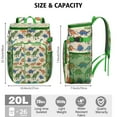 thumbnail image 3 of Travel Cooler Bag - Beige Cartoon Dinosaurs Pattern Camping Beer Cooler Backpack with Bottle Opener- Waterproof Insulated Picnic Backpacks - Cooler Bag for Beach, 3 of 6