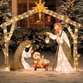 thumbnail image 3 of BOBOMOTI Outdoor Christmas Decorations, Lighted Nativity Scene for Christmas Yard Decor, Xmas Nativity Lawn Religious Scenes, 3 of 4