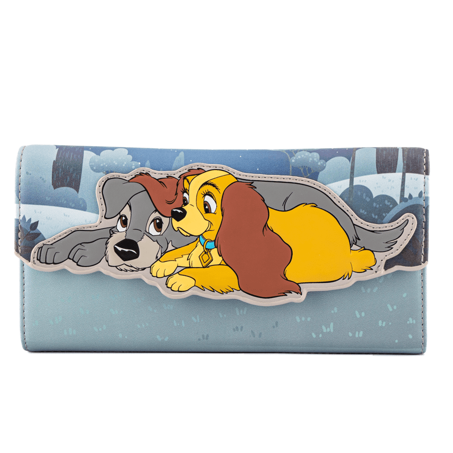 Loungefly Disney Lady and the Tramp Wet Cement Flap Wallet