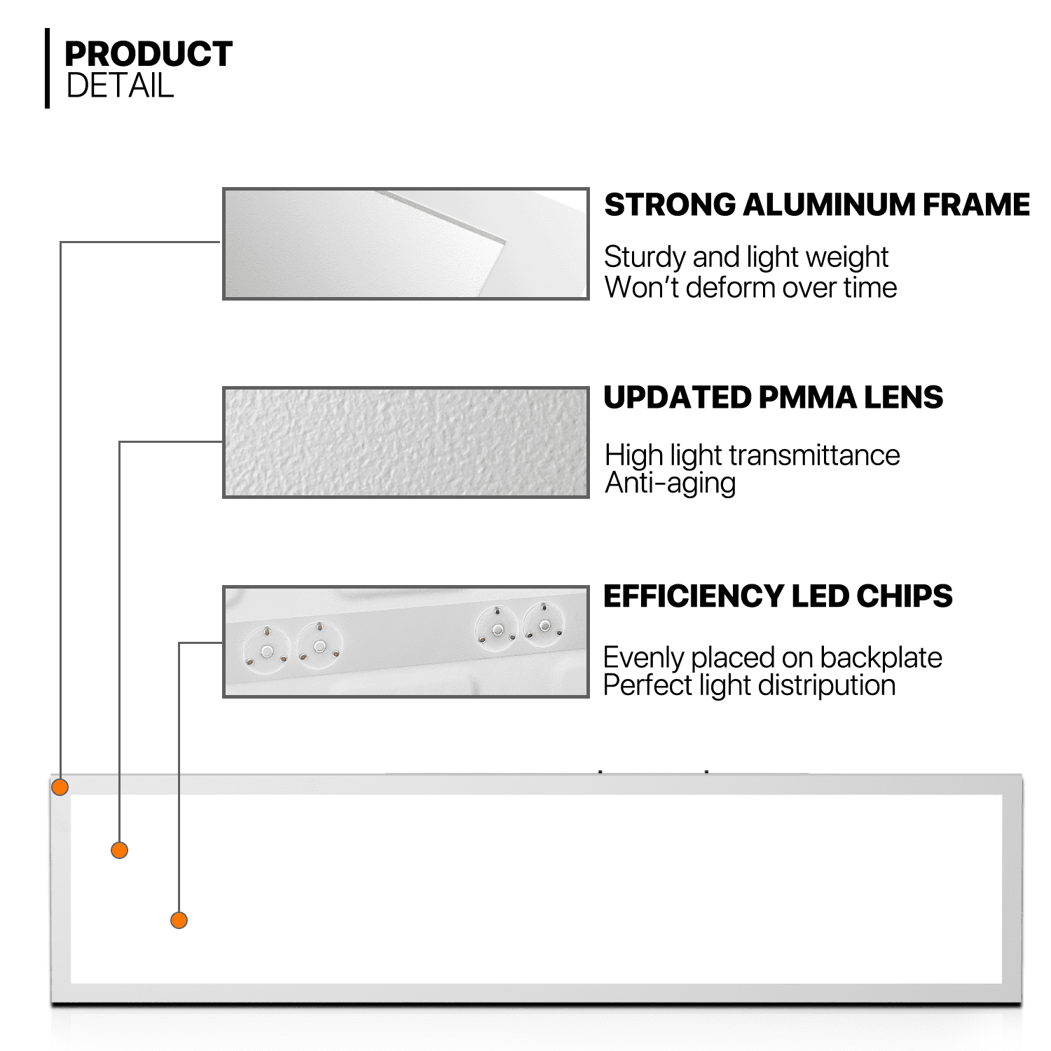 Mollie 2Pack 1x4 LED Flat Panel Light, 3 Color LED Panel Light Dimmable Drop Ceiling Troffer Fixture, 4000LM, 110LM/W
