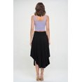 thumbnail image 4 of Women's Plain Smocking Flair Bell Bottom Skirt for Casual and Daily Dresses(Black X-Large Size), 4 of 6