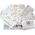 thumbnail image 1 of 10 Sheets Modern Boho Metallic Tattoos Flash Gold/Silver Ultimate Collection, 1 of 4