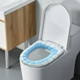 thumbnail image 3 of Clearance! Tunhigl Color Contrast Toilet Cushion Knitted Toilet Cover Winter Warm Toilet Seat Household Toilet Cushion, 3 of 5