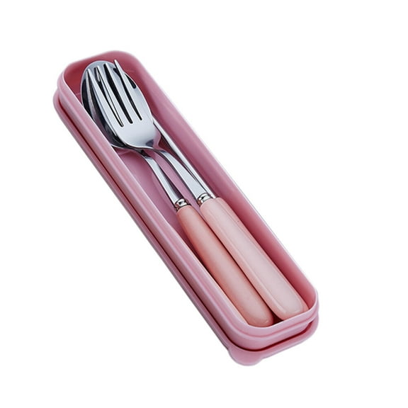 NIAIZEK Stainless Steel Cutlery Set Portable Travel Utensils with Fork Spoon and Carrying Case