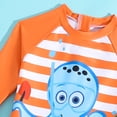 thumbnail image 4 of dmqupv Infant Bathing Suits Baby Toddler One Piece UPF 50+ Rash Guard Swimsuit Long Sleeve Infant Body Boy and Girl Orange,18-24 Months, 4 of 6