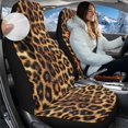 thumbnail image 2 of Uorisanigo Car Seat Cover, Soft Plush 2-Pack Brown Leopard Print Front Seat Covers for Truck,SUV,Sedan,Van, Summer Cool & Winter Warm, Easy Installation, Car Accessories, 2 of 7