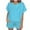 Blue, variant on Aofany Womens Summer Two Pieces Set Casual V Neck Short Sleeve Tops and Shorts