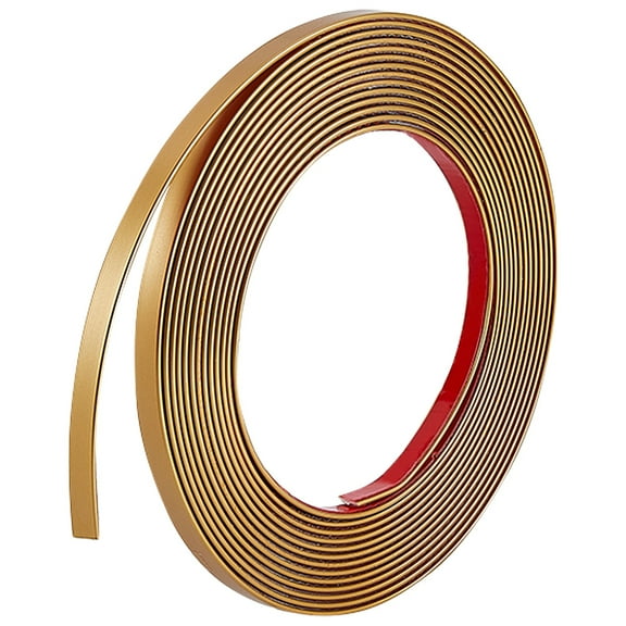 5m x 8mm Gold Molding Trim Peel and Stick Flexible Mirror Border Self-Adhesive Decorative Strip Wall Seam Sealing Tape