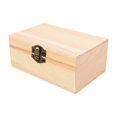 thumbnail image 3 of Caja de Almacenamiento de Joyería de Pino Hebilla Caja de Almacenamiento de Joyería Antipolvo Caja de Almacenamiento de Tarjetas Postal, 3 of 11