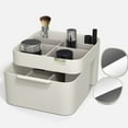 thumbnail image 1 of Linen Chest Cosmetic Organizer with Drawer - Cream, 1 of 3