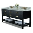 thumbnail image 2 of Ancerre Designs Elizabeth 72" Wood Bathroom Vanity Set in Black Onyx, 2 of 6